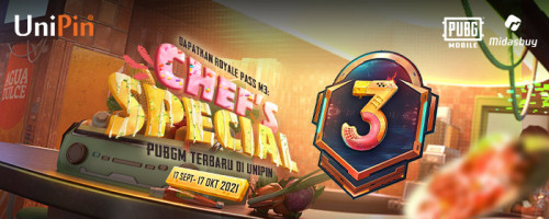 Dapatkan Royale Pass M3 Chef’s Special PUBGM terbaru di UniPin!